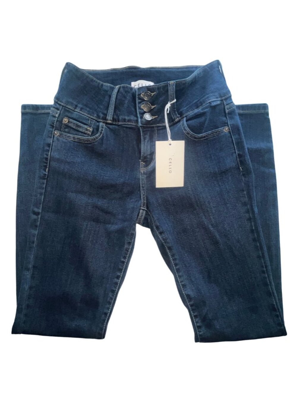 NWT CELLO Skinny‎ Jeans Women's Size 5 Dark Wash Stretch Denim